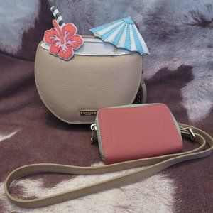Kate Spade " Its Five O'clock Some Where" Coconut purse with Wallet